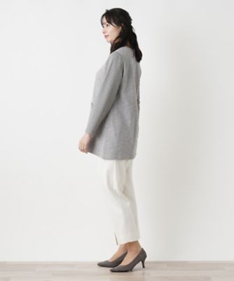 レリアン　ホワイトレーベル　チュニックブラウス 洗えるスキッパーチュニックブラウス【Leilian WHITE