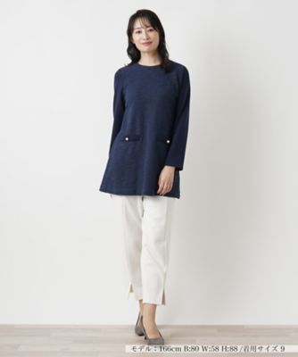 切替チュニックブラウス【Leilian WHITE LABEL