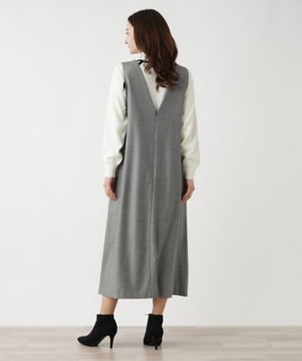 千鳥格子柄カシュクールジャンパースカート【ＴＨＥ　ＮＥＷ】
