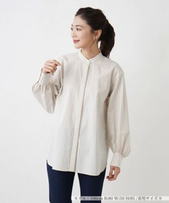 ＜BOURGE (Women)＞バンドカラーブラウス