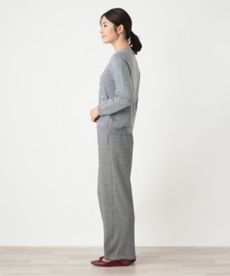 刺繍クルーネックニット【Leilian WHITE LABEL