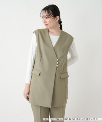 ＜Leilian (Women)＞Ｖネックベスト【ＴＨＥ　ＮＥＷ】【Ｌｅｉｌｉａｎ　ＷＨＩＴＥ　ＬＡＢＥＬ】