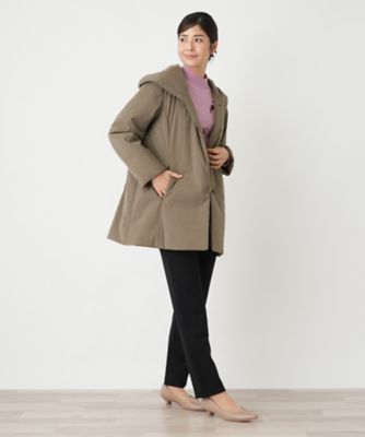 lelian レリアン ブラウン コート M フーデッドコート【Leilian 