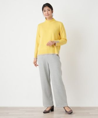 美品 レリアン プラスハウス ホワイトレーベル バイカラーハイネックニット バイカラーハイネックニット【Leilian WHITE LABEL