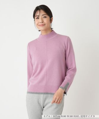 バイカラーハイネックニット【Leilian WHITE LABEL