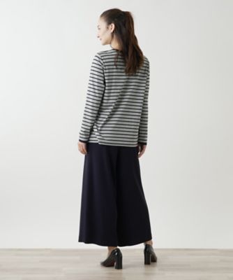 ハート×ボーダークルーネックカットソー【ＭＵＳＥ　ＢＹ　ＲＯＣＨＡＳ　Ｐｒｅｍｉｅｒｅ】