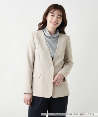 ＜BOURGE (Women)＞ノーカラーＶネックジャケット