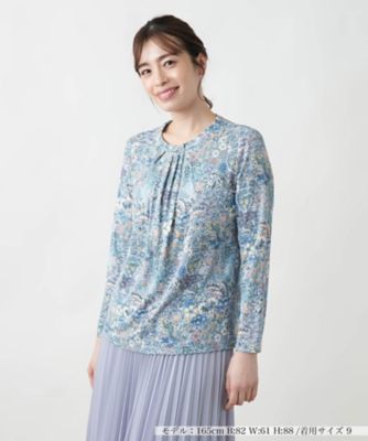 ＜Leilian (Women)＞プリントクルーネックカットソー【ＢＩＮＤＡ】