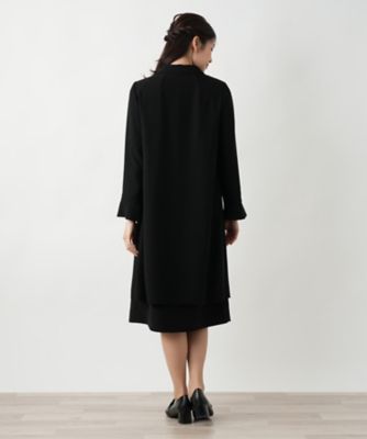 レリアン フォーマルワンピース黒 大きいサイズ ワンピースアンサンブル【ブラックフォーマル】 | Leilian