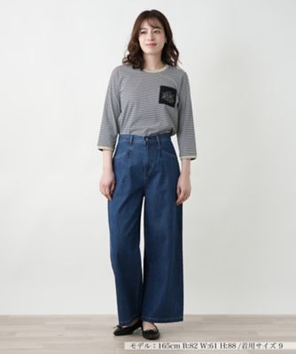 洗えるワイドパンツ【Ｌ　ＪＥＡＮＳ】