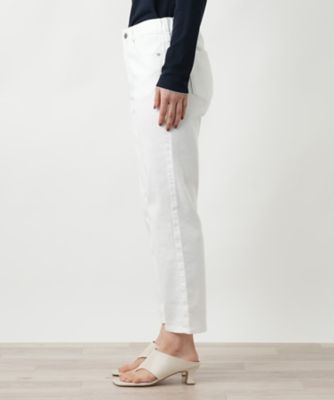 ✨新品✨レリアン 13号 ホワイト デニム テーパードパンツ LJEANS 白 ✨新品✨レリアン 13号 ホワイト デニム テーパードパンツ