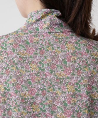 小花柄ハイネックカットソー