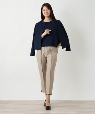 センタープレスクロップドパンツ | Leilian (Women)/レリアン
