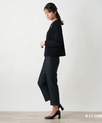センタープレスクロップドパンツ | Leilian (Women)/レリアン