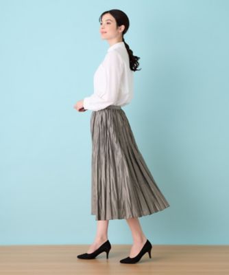 新品タグ付き✨レリアン　ホワイトレーベル　【洗える】　プリーツスカート　XL 洗えるプリーツスカート | Leilian (Women)/レリアン | 三越