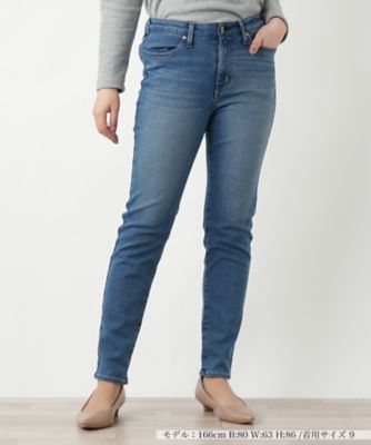 ＜Leilian (Women)＞ウォッシュデニムパンツ【Ｌ　ＪＥＡＮＳ】