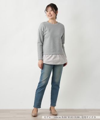 ウォッシュデニムパンツ【Ｌ　ＪＥＡＮＳ】