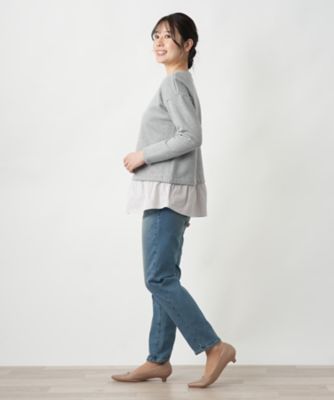ウォッシュデニムパンツ【Ｌ　ＪＥＡＮＳ】