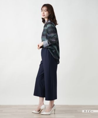【新品】定価52,800円　レリアン　デニム調ガウチョパンツ　ネイビー　17＋ ガウチョパンツ|レリアン | レリアン公式オンラインストア