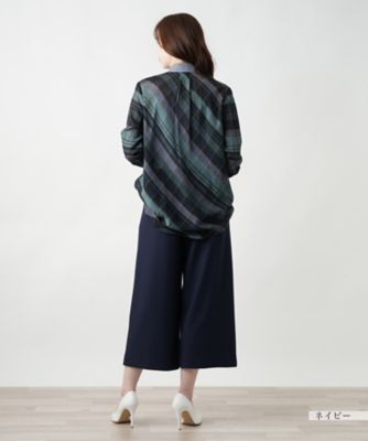 新品【Leilian レリアン】ツイード ガウチョパンツ ワイドパンツ