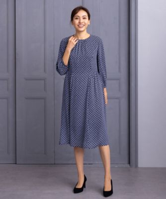 【美品】Leilianレリアン 2023 ストライプワンピース 青×白近年モデル ワンピース | Leilian (Women)/レリアン | 三越伊勢丹オンライン