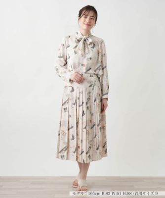 プリントプリーツスカート【Ｌｅｉｌｉａｎ　ＷＨＩＴＥ　ＬＡＢＥＬ】