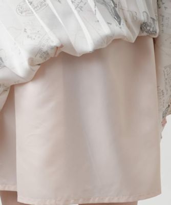 プリントプリーツスカート【Ｌｅｉｌｉａｎ　ＷＨＩＴＥ　ＬＡＢＥＬ】