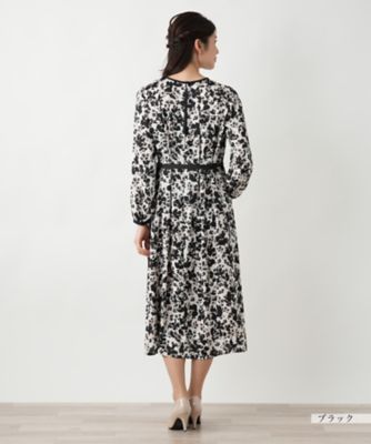 プリントフレアワンピース【Ｌｅｉｌｉａｎ　ＷＨＩＴＥ　ＬＡＢＥＬ】