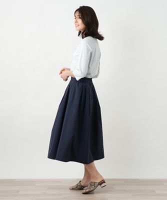 未使用 Leilian レリアン フレアスカート バラ柄 13 日本製 タグ付き フレアスカート【Leilian WHITE LABEL