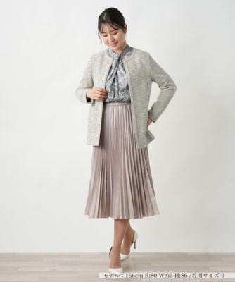 ツイードニットジャケット【セレモニー】【Leilian