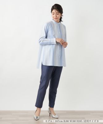 バンドカラーブラウス【Leilian WHITE LABEL