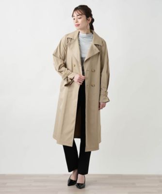 オープンカラートレンチコート【セレモニー】【Ｌｅｉｌｉａｎ　ＷＨＩＴＥ　ＬＡＢＥＬ】