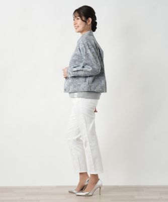 リーフ柄シャツジャケット【Leilian WHITE LABEL