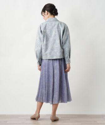 リーフ柄シャツジャケット【Leilian WHITE LABEL