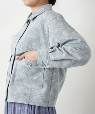 リーフ柄シャツジャケット【Leilian WHITE LABEL