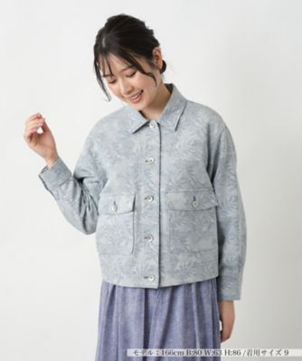 Leilian (Women)/レリアン リーフ柄シャツジャケット【Leilian WHITE LABEL】