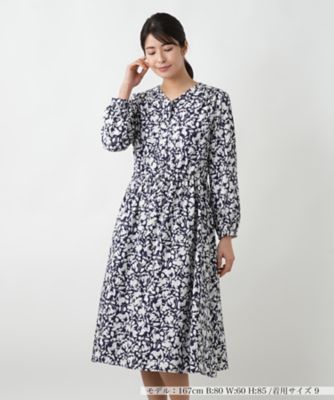 Leilian モザイク柄 ひざ丈ワンピース Leilian モザイク柄 ひざ丈ワンピース