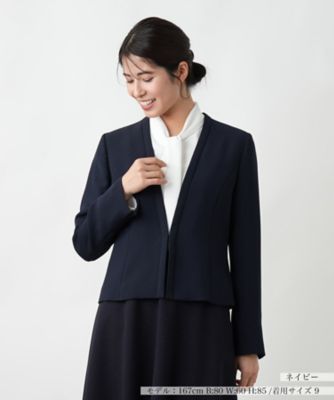 Leilian (Women)/レリアン ノーカラージャケット【Leilian WHITE LABEL】