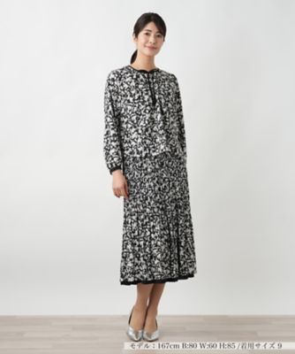 フラワー柄リボンブラウス【Leilian WHITE LABEL