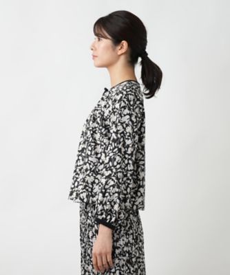 フラワー柄リボンブラウス【Leilian WHITE LABEL