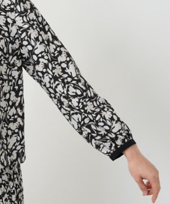 フラワー柄リボンブラウス【Leilian WHITE LABEL