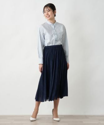 美品】レリアン Leilian フレアスカート 15+ 総柄 ボタニカル