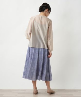 美品】レリアン Leilian フレアスカート 15+ 総柄 ボタニカル