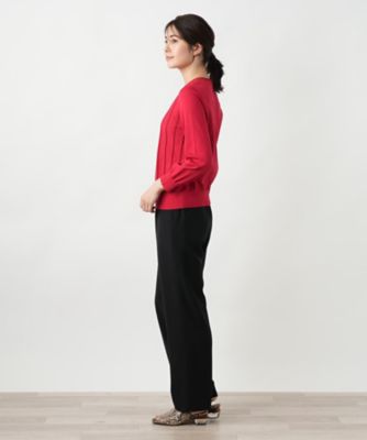 透かし編みクルーネックニット【Ｌｅｉｌｉａｎ　ＷＨＩＴＥ　ＬＡＢＥＬ】