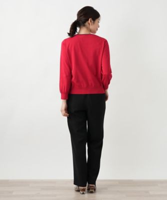 透かし編みクルーネックニット【Ｌｅｉｌｉａｎ　ＷＨＩＴＥ　ＬＡＢＥＬ】