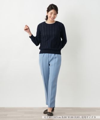 透かし編みクルーネックニット【Ｌｅｉｌｉａｎ　ＷＨＩＴＥ　ＬＡＢＥＬ】