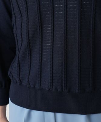透かし編みクルーネックニット【Ｌｅｉｌｉａｎ　ＷＨＩＴＥ　ＬＡＢＥＬ】