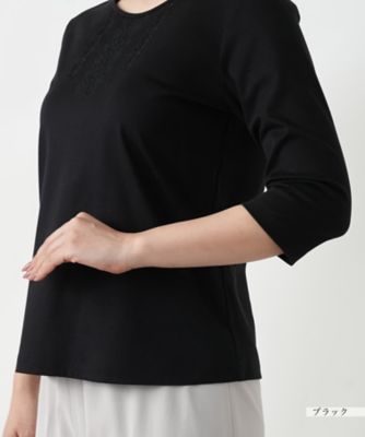 レリアン Leilian レース の 素敵 な レディース 用 7分袖 カットソー 11 Leilian レリアン レース の 素敵 な レディース 用 7分袖