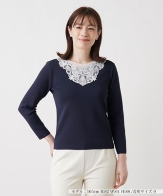＜Leilian (Women)＞レースデザインカットソー