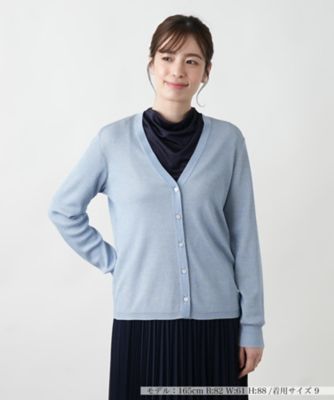 ＜Leilian (Women)＞ラメＶネックカーディガン